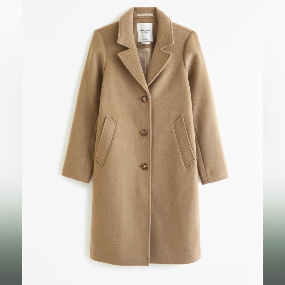 Abercrombie wool blend dad coat